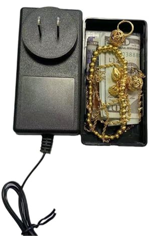 Finto Caricabatterie con Nascondiglio per Ripostiglio,Nascondere Soldi E Oggetti In Sicurezza | Custodia Protezione Per Chiavi Carte Casa Ufficio Auto Giardino Campeggio