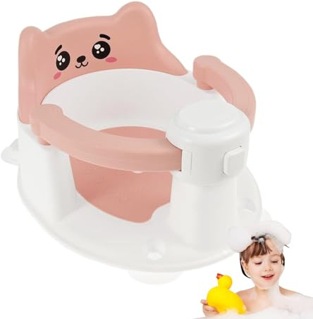 Siège De Bain Bébé | Siège de Antidérapant pour Enfant Assis,Chaise De Bain Ventouses 6-24 Mois - Accessoire De Douche Nouveaux Parents Maison Voyage Sol