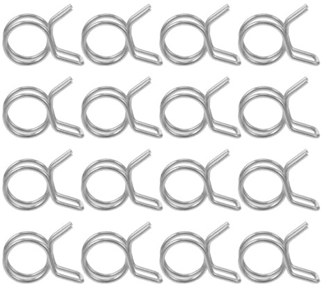 Alasum 200pcs Spring Hose Clamp Set: Stainless Steel Tube Pipe Clips for Water Hose - Garden Irrigation Pipe Metal Clamp Kit for Tube Fixing and Tightening