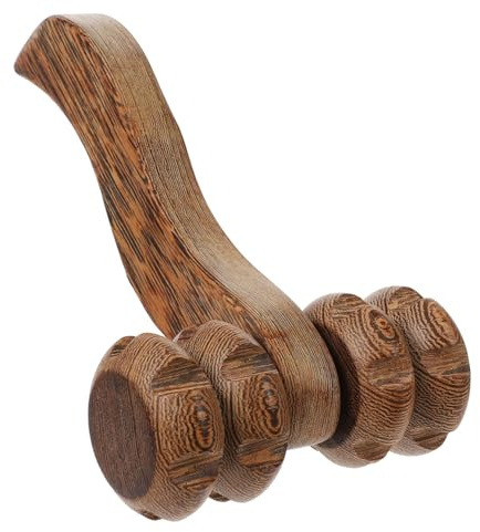 INOOMP Masajeador de Madera Wenge Rodillos Dobles Redondos para Aliviar la Fatiga y Relajar Músculos, Adecuado para Masaje de Espalda y Piernas