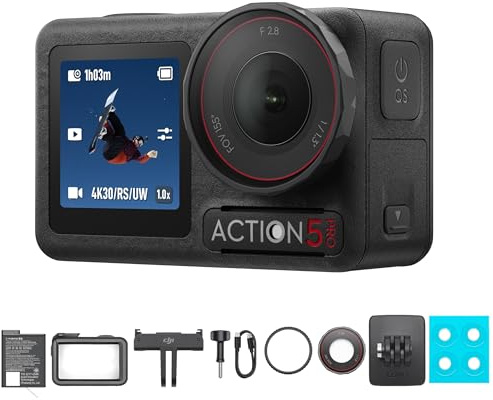 DJI Osmo Action 5 Pro Standard Combo, Waterproof Camera With 1/1.3 Sensor, 4K/120fps Video, Subject Tracking, Stabilization, Dual OLED Touchscreens, Action Camera 4K Ideal for Sports, Vlog