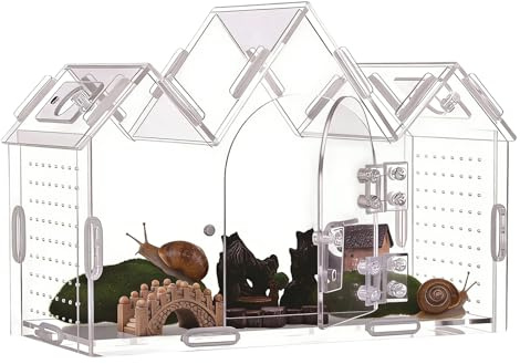 Hábitat para Arañas Saltarinas | Terrario de Acrílico Transparente con Puertas Magnéticas | Recinto Grande para Araña Saltarina,para Dragones Barbudos, Mantis, Geckos, Serpientes, Ranas,