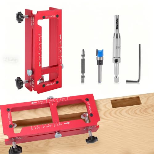 Door Hinge Jig, Aluminum Alloy Hinge Jig for Router Template Kit