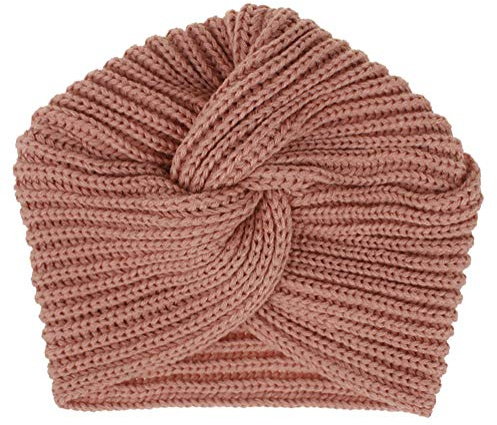 Vobozeany Turban Mütze Damen Elastische Retro Beanie Strickmütze Schlafmütze Headwrap Kopfbedeckung für Chemo Haarverlust Muslim