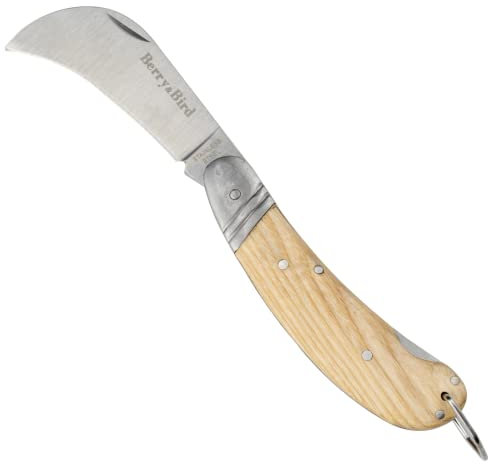 Berry&Bird Hawkbill Pruner Knife, klappbares Taschenmesser, Veredelungsmesser mit Edelstahlklinge, Garten Knospenmesser Ernte Multi Schneidwerkzeug