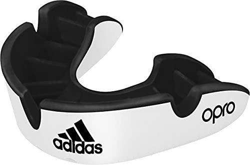 adidas Unisex Jugend Opro Gen4 Silber Mundschutz, weiß/schwarz, Junior