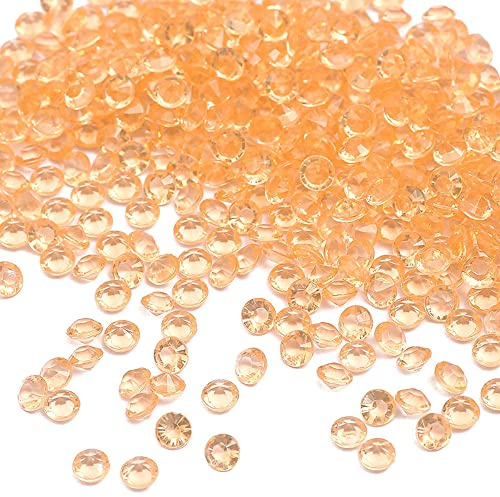 1000 Stück Acryl Deko Diamantkristalle 4mm Glitzer Streudeko Tischschmuck Funkelnd Dekosteine Kristalle Konfetti Diamanten zum DIY Verzieren Tischdeko Hochzeit Taufe Verlobung Valentinstag,Roségold