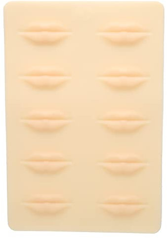 Tattoo-Haut-Praxis für Make-up-Lippen, Professionelle Gummi-3D-Kosmetik-Permanent-Make-up-Lippen Tattoo-Übungshaut, Hochwertige Silikon-Trainingshaut, Kann Gewaschen und Wiederverwendet Werden