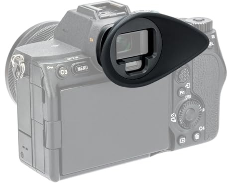 JJC Augenmuschel Ovaler Form für Sony Alpha A1 A1II A7SIII A7IV A7RV | Augenmuschel aus weichem, strapazierfähigem Silikon mit 360°-Drehmechanismus, schützt vor Streulicht