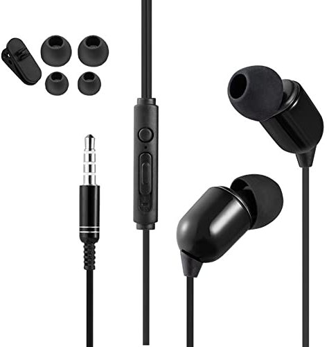 Fiauli Auriculares con Cable de 3 Metros y 3,5mm, Auriculares de Sonido HiFi, transmisión de Ruido, Universal en Vivo con/sin micrófono, Bajos para Estudio Deportivo Sin micrófono