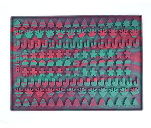 Collory Medium Weihnachten (ca. 2,5 cm) Silikon Leckerli Backmatte, Hundekekse DIY, Schokoladenform, Bonbonform, Christmas, antihaftend und lebensmittelecht (BPA-Frei)