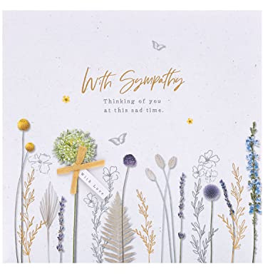UK Greetings Sympathy Card for Him/Her/Friend - Natural Design
