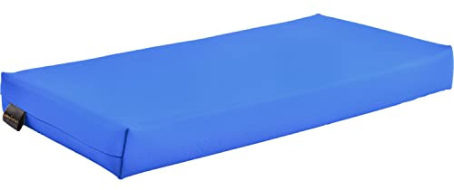 pader medi.tech Orthopädisches Entlastungskissen, Positurkissen 50x25x5cm I Bandscheibenkissen, Stufenkissen, Lagerungskissen für Beine mit festem Schaumkern (30 Eisblau)