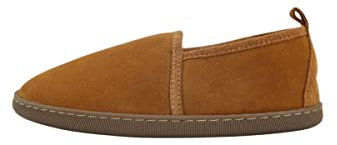 Hollert Lammfell Hausschuhe Hubert Cognac Unisex Fellschuhe Merino Schaffell Echtleder warm & kuschelig Größe 44 EU