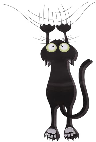 VILLCASE Car Stickers, Black Cat Car Stickers Funny Car Decals Cat Vinyl Stickers for Car Window Walls Decoration Bumper Decal Black