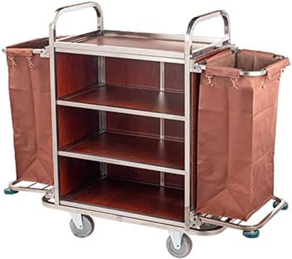Carrello di Servizio Carrello Portaoggetti per Hotel Carrello per Biancheria Cesto per Biancheria Resistente su Ruote Carrello per Lavanderia Commerciale Carrelli per La Pulizia con Ruote, Salvasp