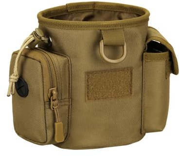 DONGKER Dog Treat Training Pouch,Puppy Walking Bag Waterproof w/ 2 side Pockets Can Carry Dog Toys Built-in Poop Bag Dispenser for Doggy Puppy Walking/Training/Lead/Run