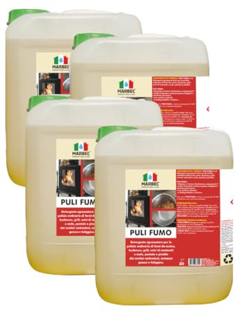 MARBEC PULIFUMO® 5LTX4Pcs Détergent spray dégraissant puissant pour le nettoyage ordinaire des fours, barbecues, poêles et plats à four