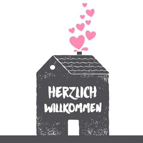 20 Servietten Sprüche Willkommen Zuhause als Tischdeko. Papierservietten mit Motiv. Auch für Decoupage und Serviettentechnik 33x33cm