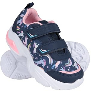Mountain Warehouse Light Up Junior Shoes - Durable Shoes, Lightweight Footwear, Breathable Kids Shoes, Hook & Loop Fitting- for Spring, Summer, Walking, Travelling Purple Kids Shoe Size 11