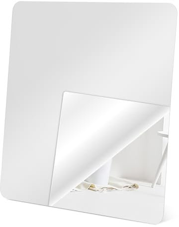 TOPPERFUN Acryl Spiegel Selbstklebend Bruchsicherer Wandspiegel Für Badezimmer Schlafzimmer Und Fitnessstudio Hochklare Einfache Montage Flexible Wanddekoration