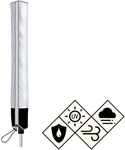 Blausky Schutzhülle für Wäschespinne,mit Reißverschluss,Abdeckplane,Wasserdicht UV-Beständig Staub,Wäscheschirme Abdeckung,Wetterfest,Schutzhuelle,für Wäschespinne Draußen,Silber,200x30x30cm