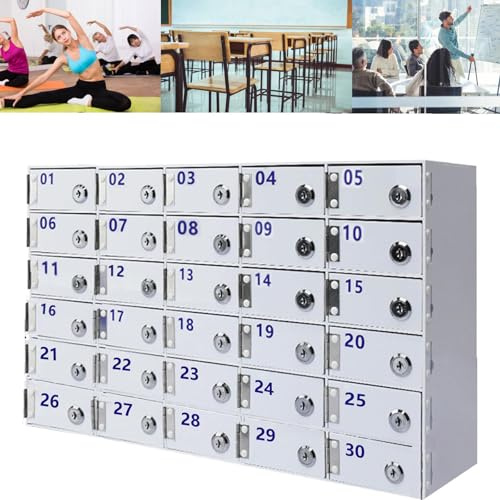 Dfdieratve Armadietto a Muro per Cellulare, in Acrilico, con 20/30/40 Slot, per la Scuola e L'Ufficio, per Cene, L'Ora di Andare a Dormire e Il Tempo in Famiglia,30Slot
