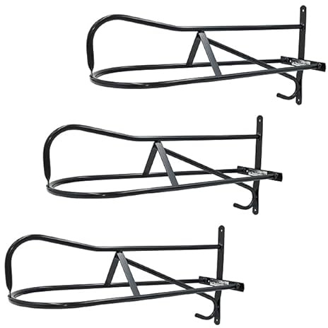 Generisch ML Sattelhalter 3X Westernsattelhalter Sattel Halter mit Trensenhalterhaken schwarz