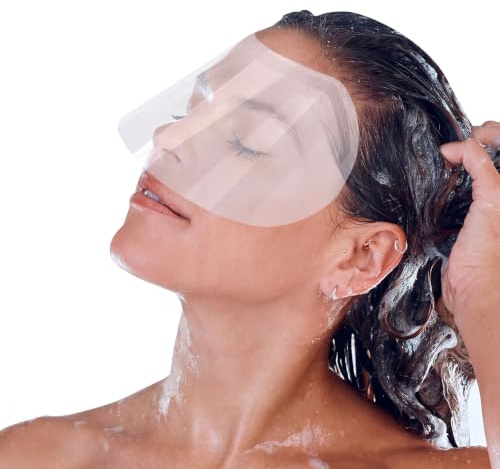 lazeeys 50 protezioni trasparenti per il viso, per ciglia, protezione per gli occhi dopo la chirurgia della cataratta, visiera per doccia per adulti, nastro adesivo in plastica per doccia, forniture
