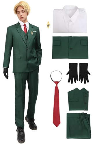 C-ZOFEK US-Größe Herren Cosplay Kostüme Komplettes Set Outfits Hemd Jacke Hose Uniform Anzug Halloween