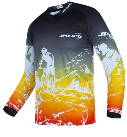 Hotlion Barn mountainbike jersey ungdom långärmad cykeltröja 4-14 år motocross tröjor pojkar flickor off-road racewear, Dcu9021, 6 år