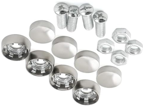 OSTREY Autoverkleidungsclips 1 Set Edelstahl Auto Kennzeichen Schrauben Rahmen Chrom Schrauben Für H-ONDA Für Nissan