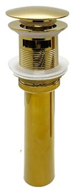 Sifón de Repuesto para Lavabo de baño AGold, Kit de sifón para Fregadero, tapón de Filtro emergente, desagüe desodorizante para Inodoro, Color Dorado, rebosadero Dorado