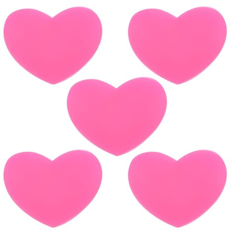 YELARXI Racchetta da tennis antivibrazioni in morbido silicone, ammortizzatore, adatta per corde di racchette da tennis, a forma di cuore (rosa acceso, 5 pezzi)