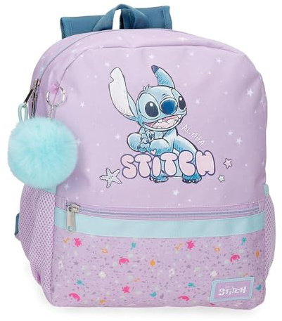Joumma Disney Lovely Stitch Mochila Escolar Morado 27x33x11 cms Poliéster 9,8L