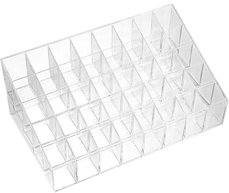 Custodia Di Stoccaggio Del Rossetto - Porta 'organizzatore Acrilico, Supporto Per Lucidalabbra Limpida | Design Del Layout Della Griglia Compatta, Robusta Scatola Di Visualizzazione Trasparente, R