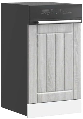 QJBSAVVA Lucca - Mascherina per lavastoviglie Sonoma grigio in legno 45 x 1,5 x 67 cm, protezione frontale per lavastoviglie, durevole e facile da pulire, design senza tempo per cucine moderne