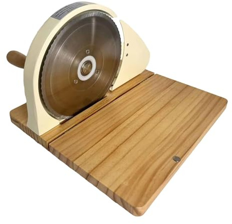 Pitycbo Cortadora Manual de Pan con Manivela Ajustable Máquina para Rebanar Pan Casero de Metal Diseño Compacto Y Elegante Grosor Regulable Adecuada para AFI