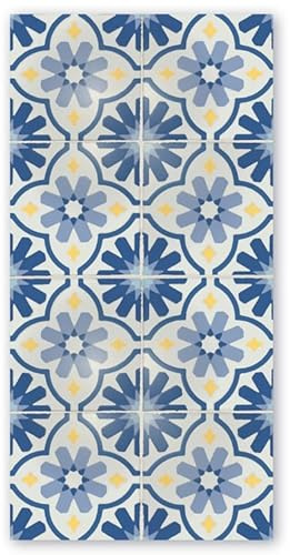 Panorama Alfombra Vinílica Cocina - Varios Tamaños - Modelo Pedraza Azul 40x80 cm