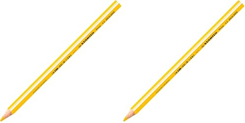 STABILO Dreikant-Buntstift Trio dick - Einzelstift - gelb (Packung mit 2)