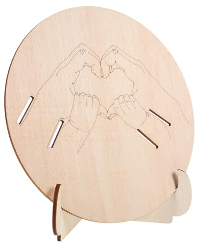 DIYEAH Geburtsanzeige Leicht zu Reinigen Graviertes Design Schild mit Ständer Elegant Krankenhausarmbandhalter für Neugeborene Babyparty Dekoartikel