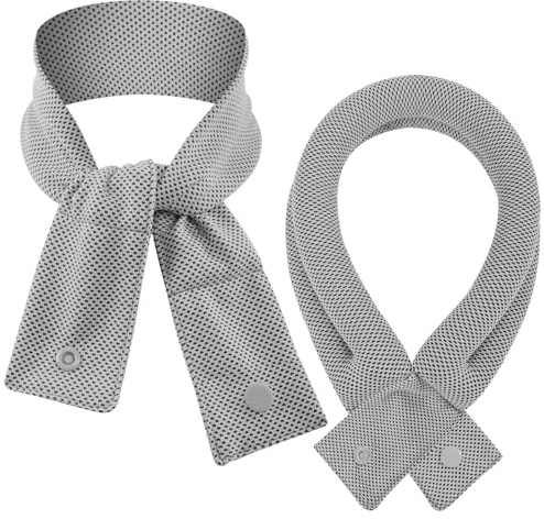 Kühlendes Handtuch, 2 Stück Kühlender Schal mit Knopf, Kühltuch Nacken, Sports Kühltuch Cooling Schal, Kühlhandtuch Ice Cooling Towel, Kühlendes Halstuch Stirnband für Laufen Trekking Reise Yoga