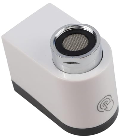 Lapiglo Berührungsloser Wasserhahn-Aufsatz, Infrarot-Sensor für Wassersparadapter, Dual-Flow-Modus, Heimbüro, 67 x 65 x 33 mm, für Schwarz-Weiß