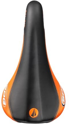 SDG Sattel Bel-Air MTB Sattel unisex erwachsene, Mehrfarbig (Noir/Orange), 140 x 270 mm