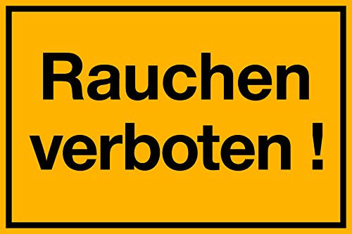 Rauchen verboten! Schild 300 x 200 mm 1,5mm dick