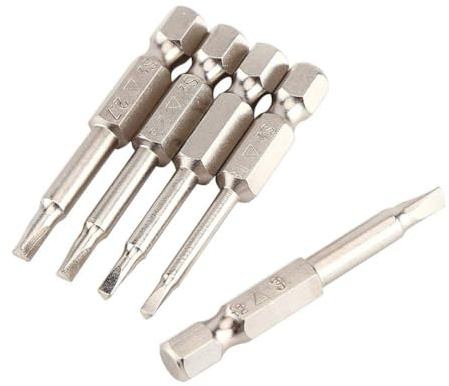 Embouts de Vissage Magnétiques Tournevis Queue Hex 5Pcs/Set Walfront 50mm 1/4 à Tête Triangle 1.8/2.0/2.3/2.7/3.0