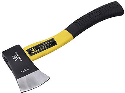 TOPWAY 331212 Wood Splitter Axe with Fiber Handle 1.1/4LB, Yellow