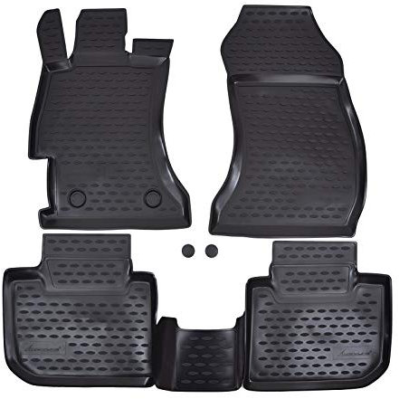 J&J AUTOMOTIVE | 3D Design Gummimatten Gummifußmatten Für XV 2011-2016, Schwarz, Anti-Rutsch, Ohne Geruch, Allwetter, Rand 3cm, 4-Teilig