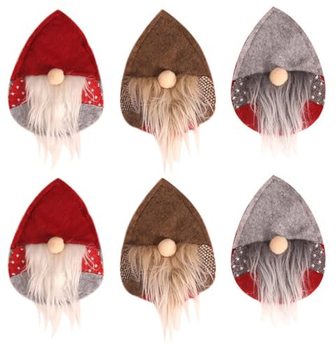 YARNOW Weihnachts Besteck Set Filz 6-Teilig Besteckhalter Mit Wichtel Motiv - Kreative Bestecktasche Für Messer Und Gabel Festliche Tischdeko Für Weihnachtsfeier Und Saisonale Deko
