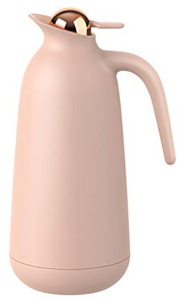 Vacuum Insulated Thermal Carafe 1 Liter,Coffee Carafe Pitcher With Lid,Double Wall Vacuum Insulated Thermo Jug,Thermal Carafe Jugs With Glass Liner,24 Hour Heat Retention ( Color : Pink , Size : 1L )